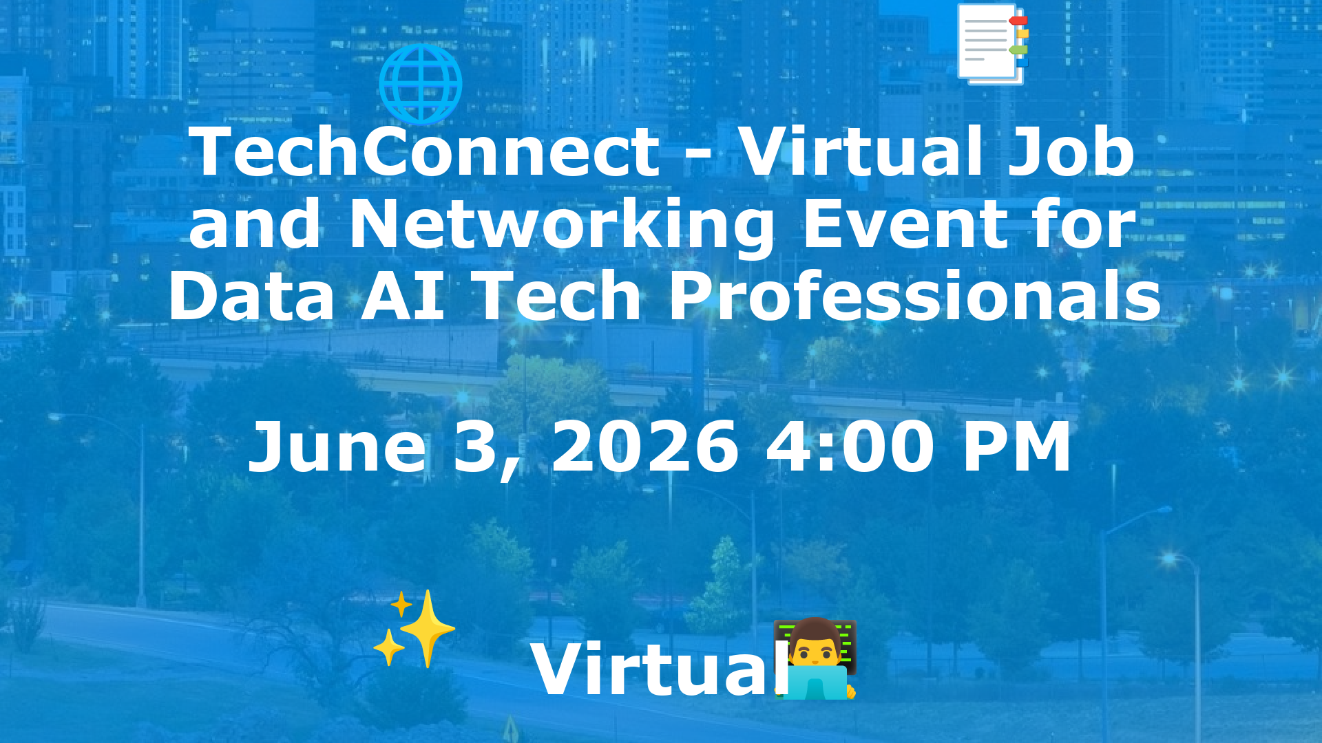 TechConnect - Virtual Job and Networking Event for Data AI Tech Professionals event image